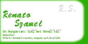 renato szamel business card